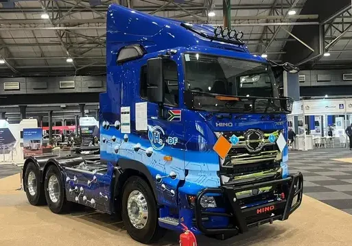 Hino SA Displays Dual Fuel Truck at Autoweek in Durban